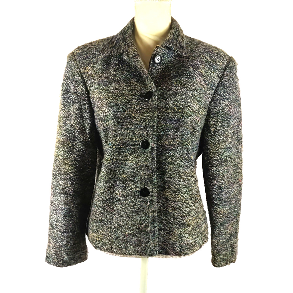 Sag Harbor Women's Jacket Size 12 Petite Vintage Fuzzy Career Business - Picture 1 of 10